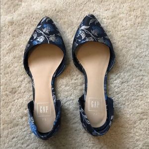 Blue Embroidered GAP Flats